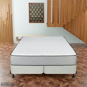 Continental Sleep, 4 King Fold Low High Profile Wood Box Spring for Mattress, White