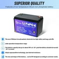 thumbnail image 4 of HayaEnergy Lithium Iron Phosphate 12.8 Volt Automotive Battery, Top Post, 4 of 11
