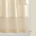 thumbnail image 3 of Flower Embroidered 3-Piece Kitchen Curtain Tiers & Swag Set, Beige color, 58x36 & 28x36 inches for daily life and holiday, 3 of 3