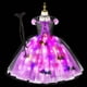 thumbnail image 3 of Disfraz de bruja con luz LED para niñas de Halloween, vestido con tutú de murciélago, disfraz de carnaval, fiesta, vestido de baile hecho a mano para niños pequeños, 3 of 5
