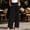 Black, variant on Women's High Waist Wide Leg Dress Pants, Double Button & Pleated Design, Casual Work Trousers with Pockets Army Green M