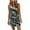 Green, variant on IROINNID Sundress For Women Casual Sleeveless Bandage Loose Vest Sling Stripe Printing Dress V-Neck Short Dress