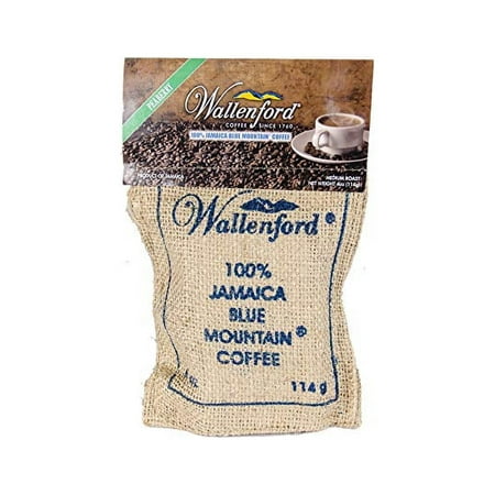 Wallenford 100% Jamaica Blue Mountain Coffee Roasted Peaberry Beans - 2oz