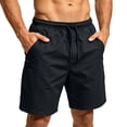 thumbnail image 3 of Mens Hiking Fishing Shorts Elastic Drawstring Waist with Pockets Outdoor Travel Short Pants Dad Gifts, 3 of 4