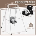 thumbnail image 3 of G TALECO GEAR 2 in 1 Baby Jumpers and Bouncers, Swing Sets for Backyard, Foldable Toddler Swing with Soft Cushion, Blcak, 3 of 9