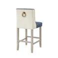 thumbnail image 6 of Preslie Leather PU Counter Stool (Set of 2), Navy, 6 of 12