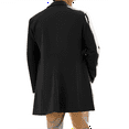 thumbnail image 4 of WTOBBY Men's Wool Blend Trench Coat, Notched Collar Single-Breasted Overcoat for Business Casual Winter Wear with Pockets, Slim Fit and Mid-Length for Formal Occasions,Black 3XL, 4 of 5