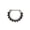 Black, variant on Septum Clicker with multiple Prog Setting Cz Gems 16g Surgical Steel