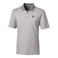 thumbnail image 2 of Men's Cutter & Buck Gray West Virginia Mountaineers Big & Tall Forge Tonal Stripe Stretch Polo, 2 of 3