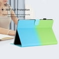 thumbnail image 4 of for Amazon Kindle Paperwhite (11th Generation) 2021, Gradient Color PU Leather Folio Stand Magnetic Wallet with Card Pockets [Auto Wake/Sleep] Soft TPU Shockproof Cover, Green+Blue, 4 of 7