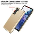 thumbnail image 4 of Dteck Case for Samsung Galaxy S21 6.2-inch,Shockproof Wallet Card Slot Holder Pocket Slide Slim Fit Dual Layer Soft TPU Hard PC Hybrid Protective Back Cover,Gold, 4 of 6