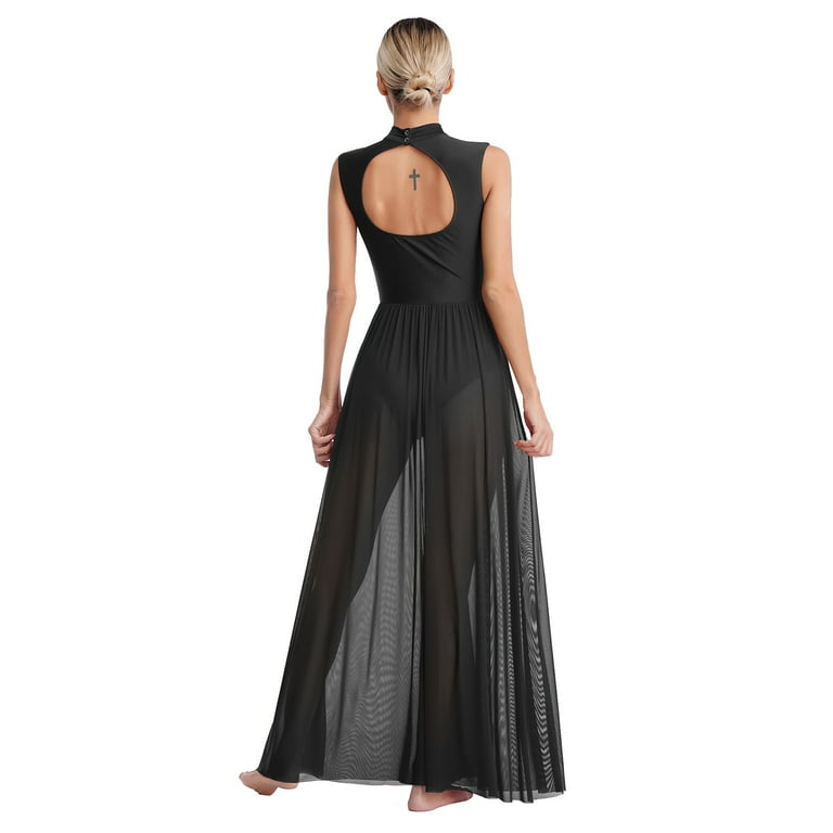 knee length dresses for ladies Rhinestone Mesh Mini Dress (CW450)  GFranco Shoes