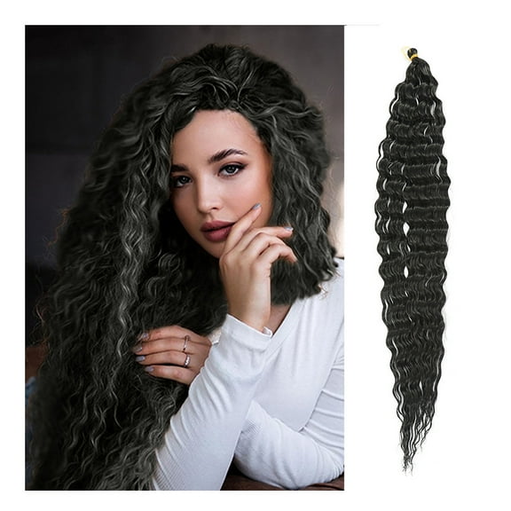 Brazilian Hair Bundles - Wavy Hair Extension, Natural Black Color, 30 Colors Option, High Temperature Synthetic, Soft & Realistic, Hair Weave Bundle, 30 Inch, Women Fashion Hair, Party & Daily Use W