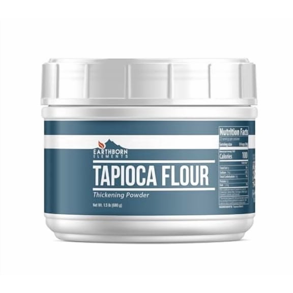 Earthborn Elements Tapioca Flour 1.5 lb, Gluten-Free Baking, Thickener for Sauces