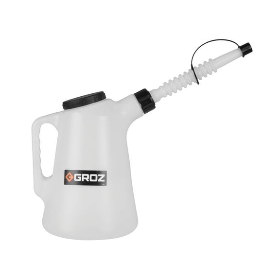 Groz Premium Plastic Measuring Jug, 6 Quart, Flexible Spout