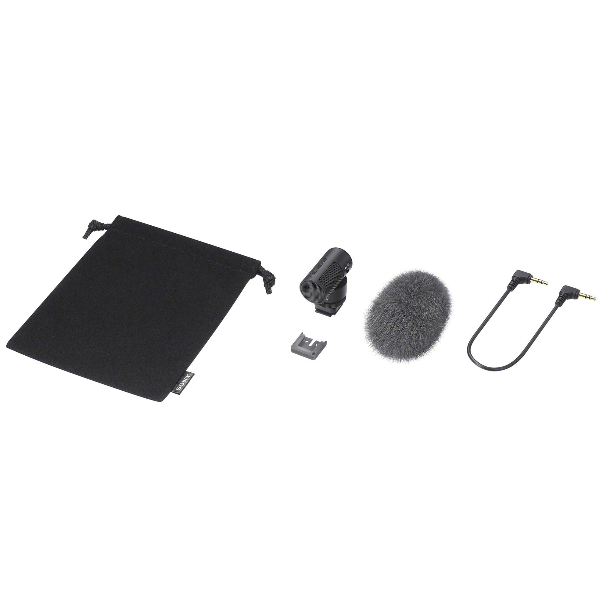 Sony Vlogger Shotgun Microphone with MI Shoe and 3.5mm Male-Female Audio Cable