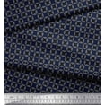 thumbnail image 3 of Soimoi Blue Viscose Chiffon Fabric Flower Geometric Print Fabric by the Yard 42 Inch Wide, 3 of 3