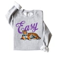 thumbnail image 3 of Easy Tiger Sweatshirt for Women, Teens & Kids Orange Tiger Everyday Sweater Gray Sweatshirt Adult X-Large, 3 of 3