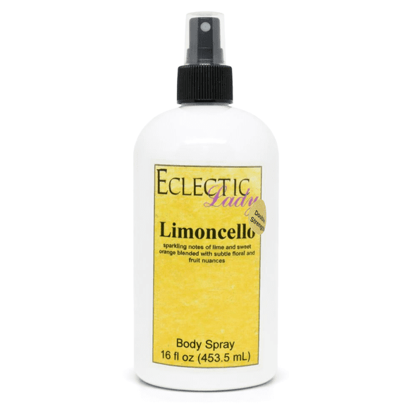 Limoncello Body Spray, Eclectic Lady, Hydrating Mist, Unisex (Double Strength), 16 oz