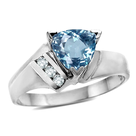 Star K � Sky Blue Topaz Trillion 7mm Contemporary Designer Ring