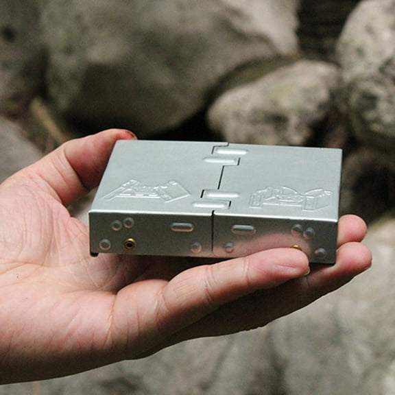 Foldable Camping Wood Stove Portable Outdoor Folding Lightweight Alcohol Stove Burner Camping Stove Burning Picnic Wood Stove Fangkenuo