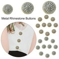 thumbnail image 4 of 10Pcs Fashion Durable DIY Sewing Button Shirt Buttons Needlework Metal Rhinestone Buttons WHITE 25MM 10PCS, 4 of 8