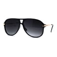 thumbnail image 3 of Classic Mens Plastic Tear Drop Shape Racer Sunglasses Black Gold Smoke, 3 of 4
