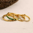 thumbnail image 6 of Gold Stackable Rings for Women 14K Gold Plated Elegant Interlocked Cubic Zirconia Ring Gold Plated Multi Ring Mixed Stack Ring Set Non Tarnish Personalized Jewelry Perfect for Everyday Wear, 6 of 6