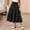 Black, variant on Girls Midi Skirts, Casual Summer Elastic Waist Below the Knee Dancing Skirts Blue Size 12-13T