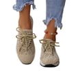thumbnail image 5 of Womens Walking Shoes, Women's Floral Embroidery Lace Mesh Air Cushion Sneakers Lightweight Platform Comfort Casual Tennis Shoes Hollow Out Running Shoes Non-Slip Travel Working Shoes, 5 of 7