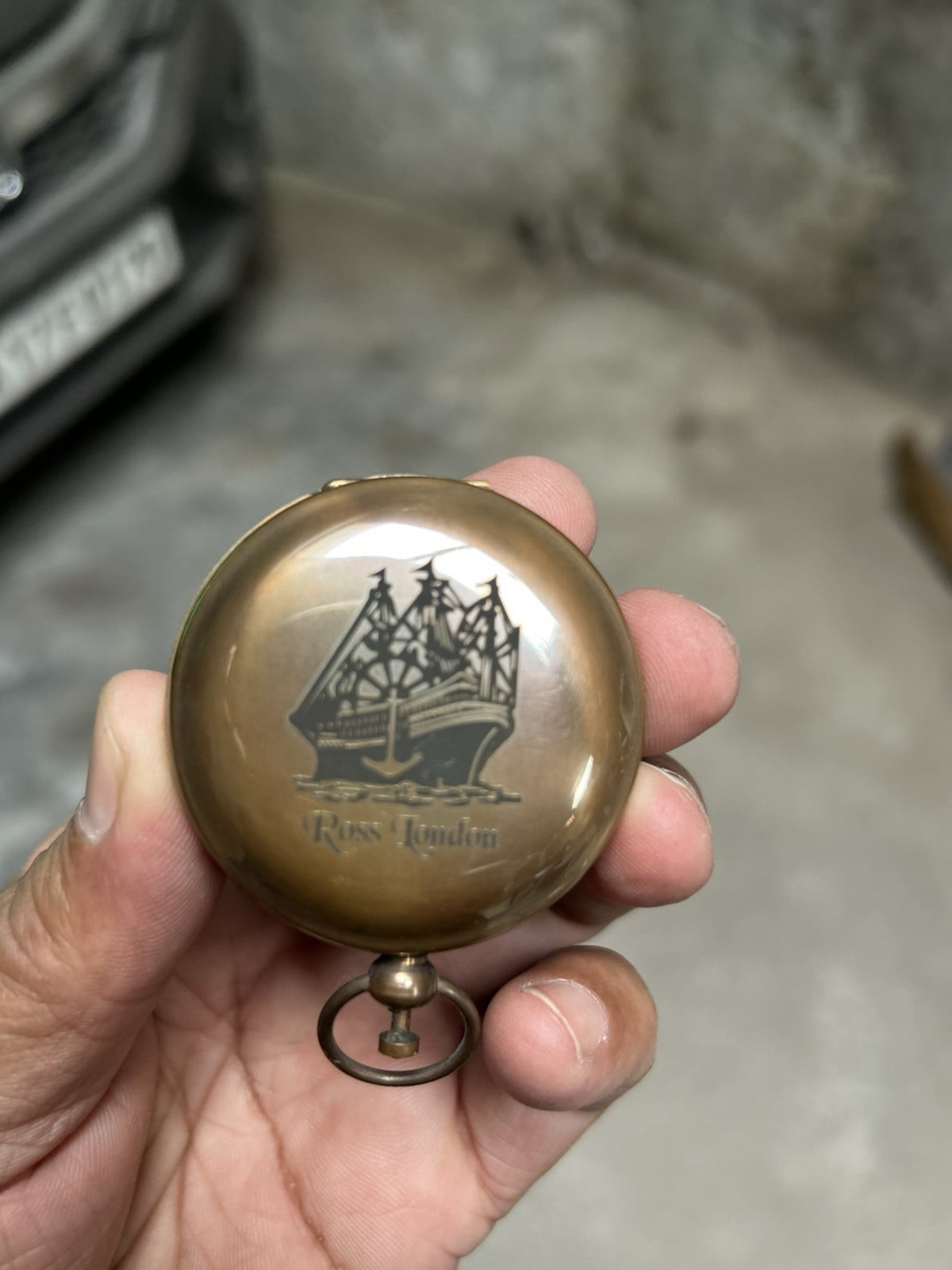 vintage nautical brass compass antique