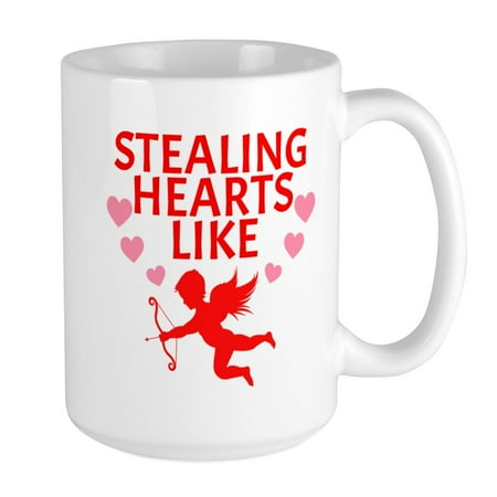 

CafePress - Stealing Hearts Like Cupi - 15 oz Ceramic Large Mug