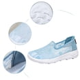 thumbnail image 6 of IEMIEMIEM Sneakers for Women 2026 Fashion Embroidery Floral Mesh Air Comfort Chunky Sole Hidden High Heels Slip On Loafers Breathable Walking Work Shoes with Arch Support Blue 7 Wide, 6 of 10