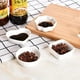 thumbnail image 2 of 1 pieza de plato de salsa de cerámica blanca de Japanese Creations, condimento de cocina, vinagre, platos pequeños de varios platos, plato de cena de polígono de amor, 2 of 5