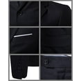 thumbnail image 5 of MAGE MALE Men's 3 Pieces Suit Elegant Solid One Button Slim Fit Single Breasted Party Blazer Vest Pants Set, 5 of 6