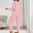thumbnail image 6 of Women's Valentine's Pajamas Heart Printed Long Sleeved Top+Pants Casual Home Wear Pajama Set,Valentine's Day Gift for Her, 6 of 7
