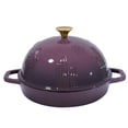 thumbnail image 1 of Horno para pan Flavehc de hierro fundido de 25 cm con tapa domo magenta, 1 of 9
