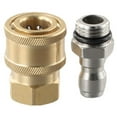 thumbnail image 2 of Bgsha Pair Pressure Washer Quick Release 1/4 Male M22/14 Female Plug Brass Connector, 2 of 10