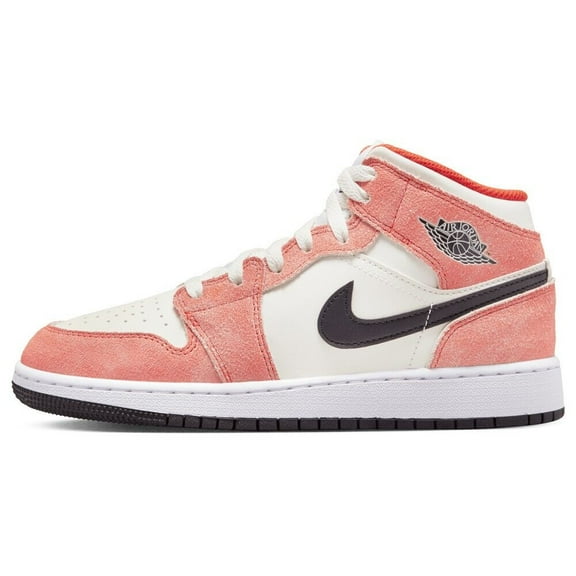 Big Kid's Jordan 1 Mid SE "Orange Suede" Team Orng/Blk-Sail-Wht (DV1336 800) - 6