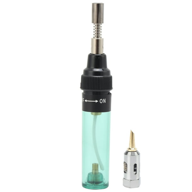 Soldador de gas recargable, herramienta de mano para soldar con gas butano puro, 8 ml, VA-100, transparente, verde