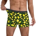 thumbnail image 3 of Men's Boxer Briefs, cute Lemon yellow Soft Comfy Mens Underwear Boxer Briefs Breathable With Widen Waist, 3 of 7