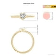 thumbnail image 5 of ANGARA Natural Heart-Shaped Diamond Ribbed Ring in 14K Yellow Gold for Women (Size-5mm| Color-I-J| Clarity-I1-I2) | April Birthstone, Anniversary, Jewelry Gift for Women | Natural Diamond Ring, 5 of 9