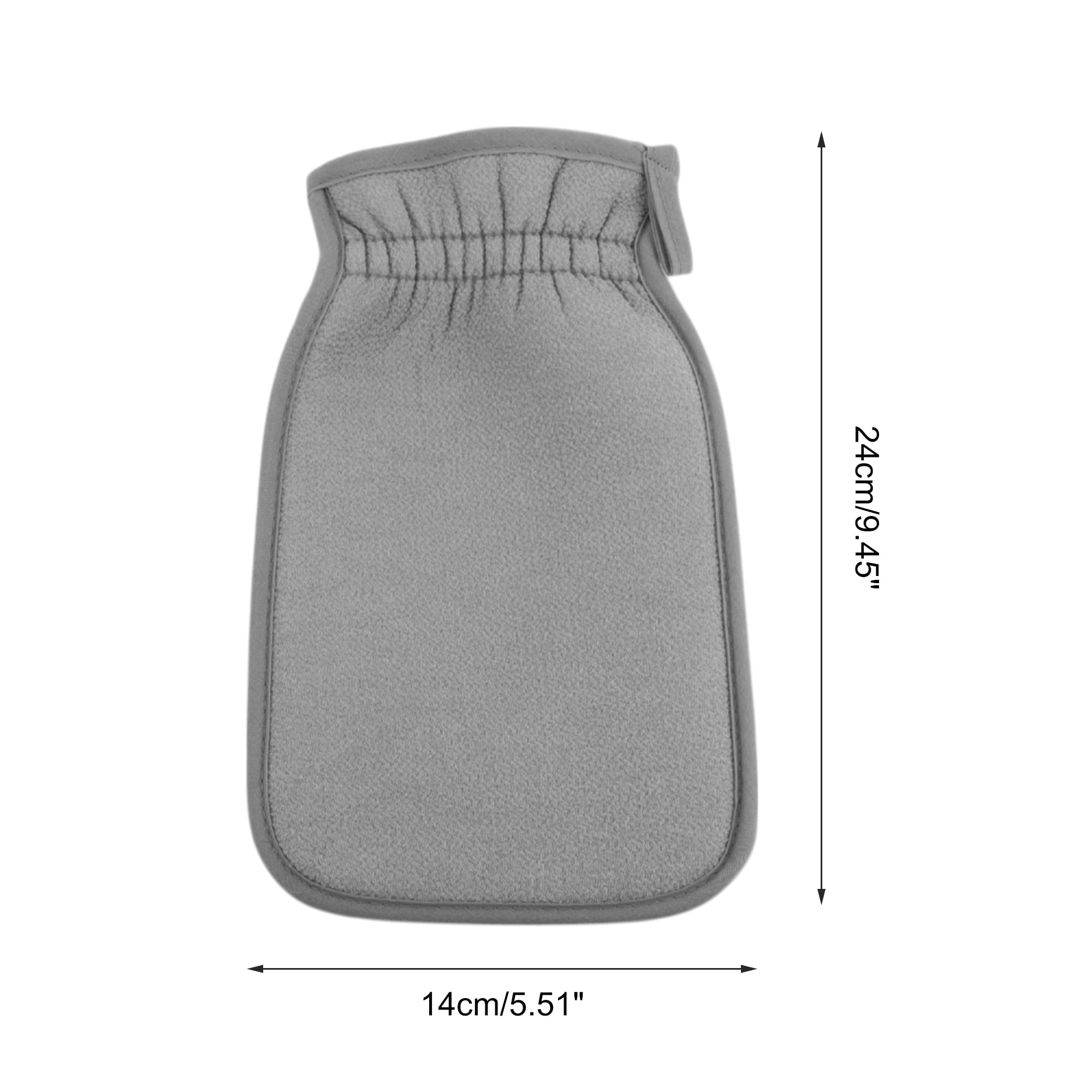 Unique Bargains Gloves Bath Towel for Shower Room 14x24cm 1 Pc Deep Gray