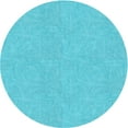 thumbnail image 1 of Ahgly Company Indoor Round Patterned Bright Turquoise Blue Area Rugs, 6' Round, 1 of 6