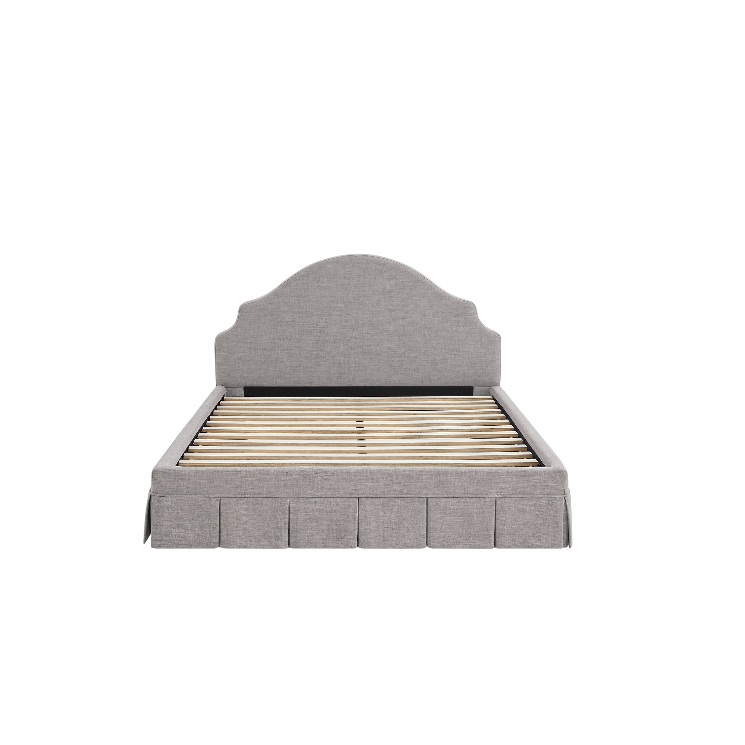 Studio Living Christine Upholstered Storage 39.8" Gray Bed Frame, Queen