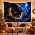 thumbnail image 3 of Cosmic Raven in Swirling Nebula, Mystical Fantasy Art for Dark Art Lovers, Wildlife Wall Art Halloween Gift Tapestry Wall Hanging for Bedroom, Living Room and Dorm, 3 of 7
