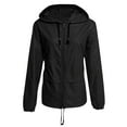 thumbnail image 3 of ZXLBBD Women Solid Color Long Sleeve Pocket Outwear Splicing Windbreaker Casual Outdoor Relaxed Fit Daily Wear, 3 of 6