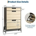 thumbnail image 4 of Soonbuy Shoe Storage Organizer with 2 Flip Drawers and 1 Drawer, Freestanding Narrow Shoe Rack, Shoe Storage Organizer with 3-Tier Adjustable Shelves for Entryway, Hallway, Living Room, 4 of 8
