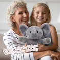 thumbnail image 4 of 13 in Gray Elephant Plush Stuffed Animals Toys for Kids, Toddlers, Girls, 4 of 7