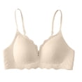 thumbnail image 2 of Tween Bras for Girls Teen Girls Push up Bras Wireless Bralette Support Comfortable Breathable Everyday Bra with Adjustable Straps for Women Khaki M, 2 of 4